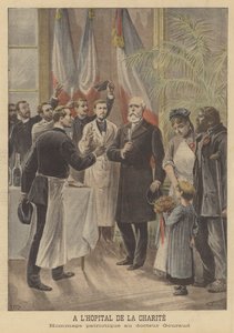 Homenaje patriótico en honor al Doctor Gouraud en el Hospital de la Caridad, París